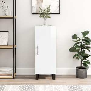 vidaXL Komoda lesklá biela 34,5x34x90 cm spracované drevo
