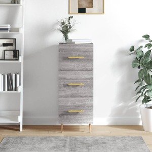 vidaXL Komoda sivý dub sonoma 34,5x34x90 cm spracované drevo