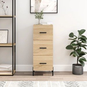 vidaXL Komoda dub sonoma 34,5x34x90 cm spracované drevo