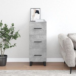vidaXL Komoda betónovo sivá 34,5x34x90 cm spracované drevo