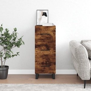 vidaXL Komoda dymový dub 34,5x34x90 cm spracované drevo