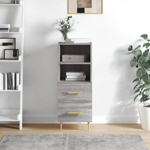 vidaXL Komoda sivý dub sonoma 34,5x34x90 cm spracované drevo