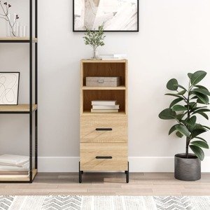 vidaXL Komoda dub sonoma 34,5x34x90 cm spracované drevo