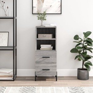 vidaXL Komoda sivý dub sonoma 34,5x34x90 cm spracované drevo