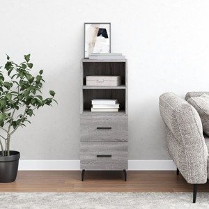 vidaXL Komoda sivý dub sonoma 34,5x34x90 cm spracované drevo