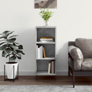 vidaXL Komoda betónovo sivá 34,5x32,5x90 cm kompozitné drevo