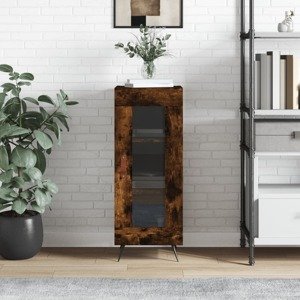 vidaXL Komoda dymový dub 34,5x34x90 cm spracované drevo
