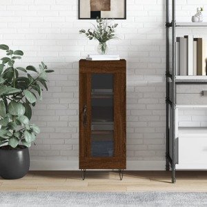 vidaXL Komoda hnedý dub 34,5x34x90 cm spracované drevo