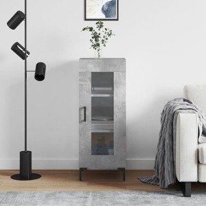 vidaXL Komoda betónovo sivá 34,5x34x90 cm spracované drevo