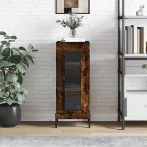 vidaXL Komoda dymový dub 34,5x34x90 cm spracované drevo