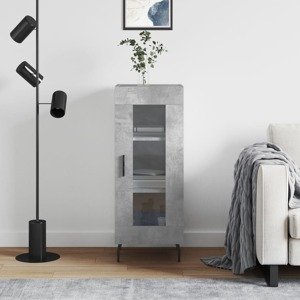 vidaXL Komoda betónovo sivá 34,5x34x90 cm spracované drevo