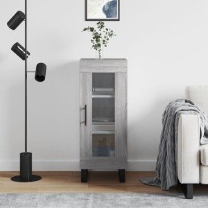 vidaXL Komoda sivý dub sonoma 34,5x34x90 cm spracované drevo