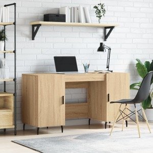 vidaXL Stôl dub somoma 140x50x75 cm kompozitné drevo