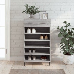 vidaXL Botník sivý dub sonoma 60x35x105 cm kompozitné drevo