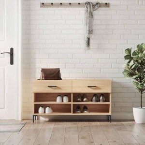 vidaXL Lavička na topánky, dub sonoma 102x35x55 cm, kompozitné drevo