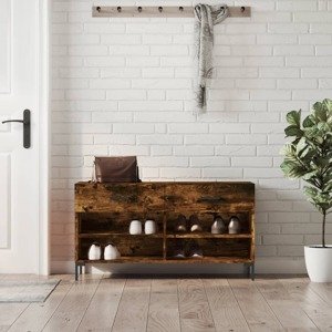 vidaXL Lavička na topánky, tmavý dub 102x35x55 cm, kompozitné drevo