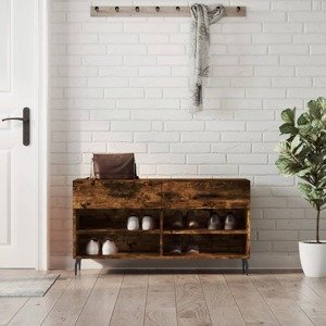 vidaXL Lavička na topánky, tmavý dub 102x35x55 cm, kompozitné drevo