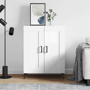 vidaXL Komoda lesklá biela 69,5x34x90 cm spracované drevo