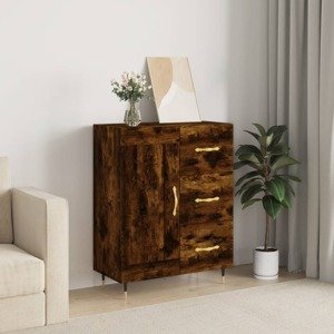 vidaXL Komoda dymový dub 69,5x34x90 cm kompozitné drevo
