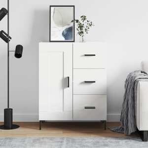 vidaXL Komoda biela 69,5x34x90 cm kompozitné drevo