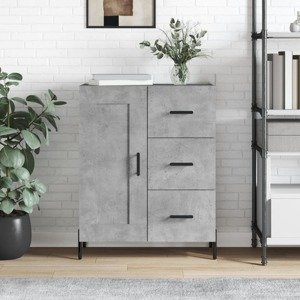 vidaXL Komoda betónovo sivá 69,5x34x90 cm kompozitné drevo