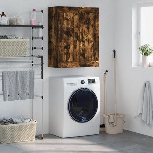 vidaXL Nástenná skrinka dymový dub 69,5x34x90 cm kompozitné drevo
