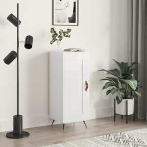 vidaXL Komoda lesklá biela 34,5x34x90 cm spracované drevo
