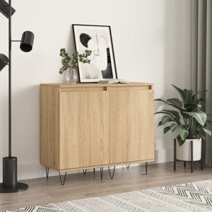 vidaXL Komody 2 ks dub sonoma 40x35x70 cm kompozitné drevo