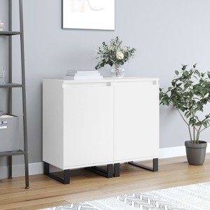 vidaXL Komody 2 ks biele 40x35x70 cm kompozitné drevo