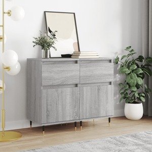 vidaXL Komody 2 ks sivý dub sonoma 40x35x70 cm kompozitné drevo