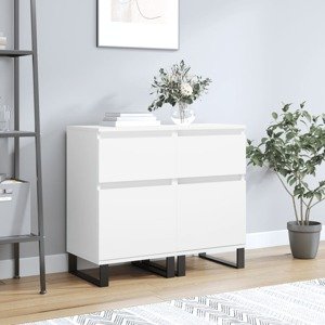 vidaXL Komody 2 ks biele 40x35x70 cm kompozitné drevo