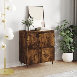 vidaXL Komoda dymový dub 60x35x70 cm spracované drevo