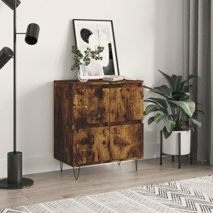 vidaXL Komoda dymový dub 60x35x70 cm spracované drevo