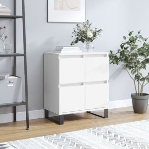 vidaXL Komoda biela 60x35x70 cm spracované drevo