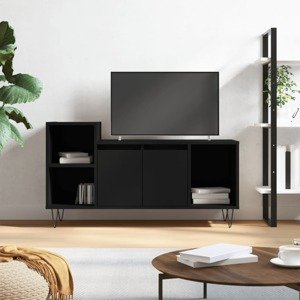 vidaXL TV skrinka čierna 100x35x55 cm spracované drevo