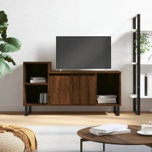 vidaXL TV skrinka hnedý dub 100x35x55 cm spracované drevo