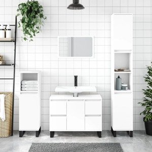 vidaXL Kúpeľňová skrinka biela 80x33x60 cm kompozitné drevo