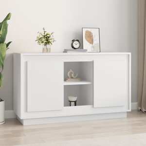 vidaXL Komoda biela 102x35x60 cm spracované drevo