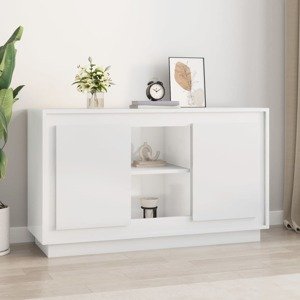 vidaXL Komoda lesklá biela 102x35x60 cm spracované drevo