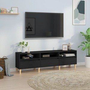 vidaXL TV skrinka čierna 150x30x44,5 cm kompozitné drevo