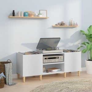vidaXL Skrinka na platne biela 121x38x48 cm kompozitné drevo