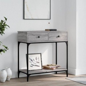 vidaXL Konzolový stolík sivý sonoma 75 x 34,5 x 75 cm kompozitné drevo