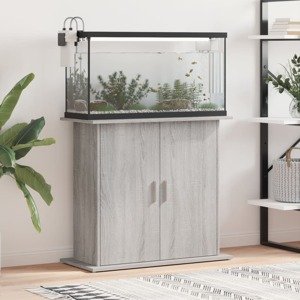 vidaXL Stojan na akvárium sivý sonoma 81x36x73 cm kompozitné drevo