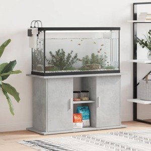 vidaXL Stojan na akvárium betónovo sivý 101x41x58 cm kompozitné drevo