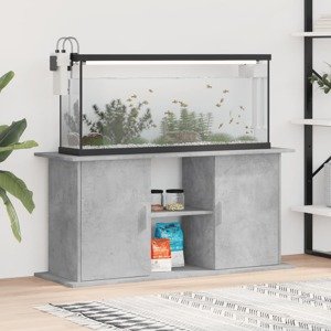 vidaXL Stojan na akvárium betónovo sivý 121x41x58 cm kompozitné drevo