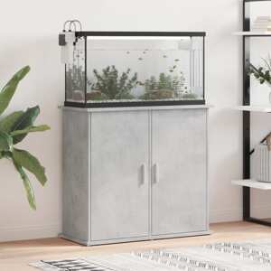 vidaXL Stojan na akvárium betónovo sivý 81x36x73 cm kompozitné drevo