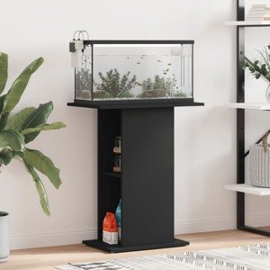 vidaXL Stojan na akvárium čierny 60,5x36x72,5 cm kompozitné drevo