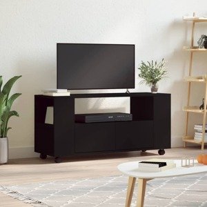 vidaXL TV skrinka čierna 102x34,5x43 cm spracované drevo
