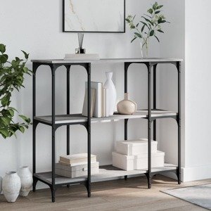 vidaXL Konzolový stolík sivý sonoma 102x35x90 cm kompozitné drevo
