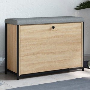 vidaXL Lavička na topánky s vyklápacou zásuvkou dub sonoma 82x32x56 cm